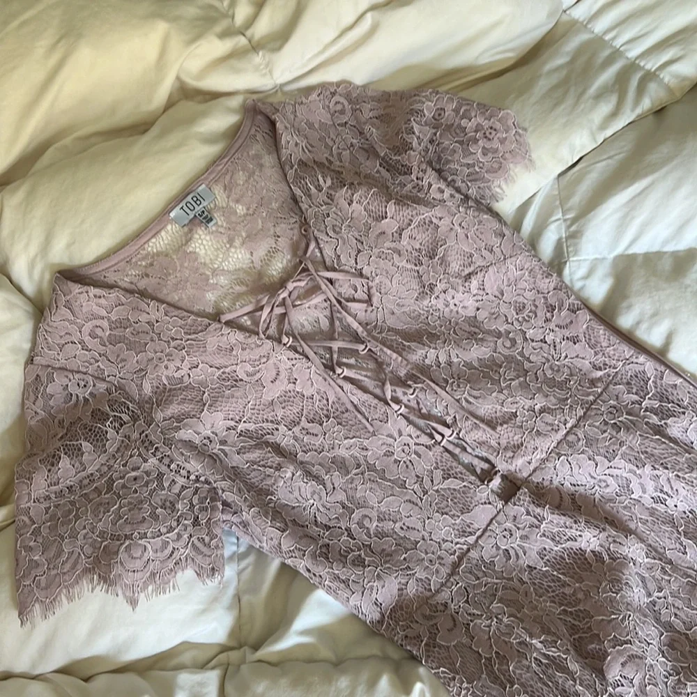 Gorgeous lace lilac Tobi cocktail dress S - Picture 7 of 9